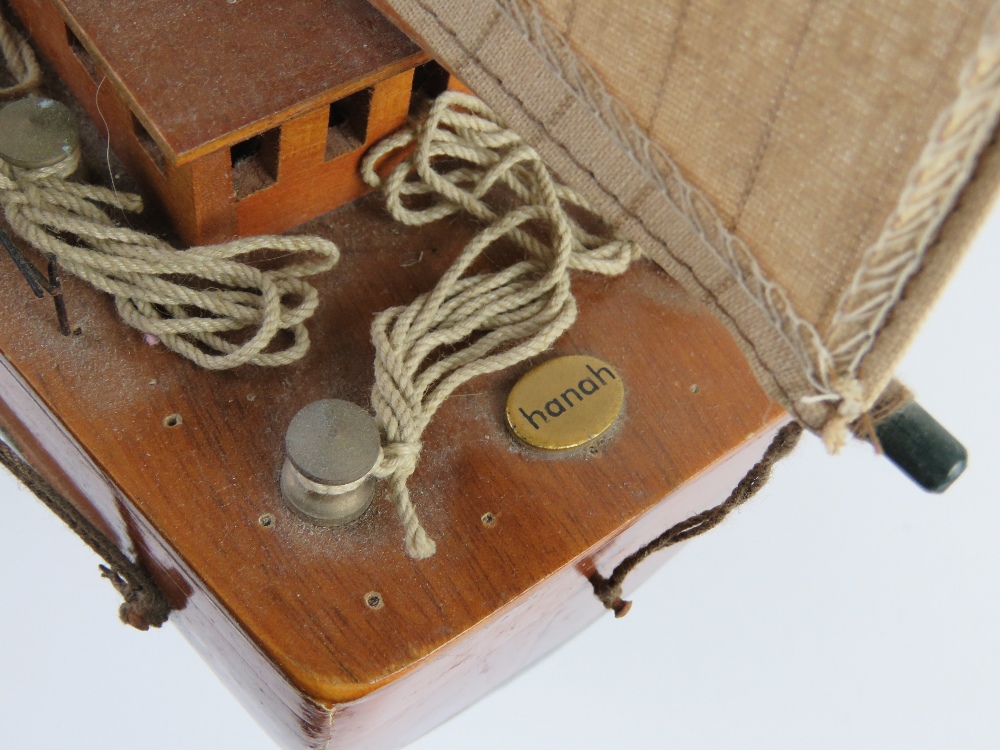 A model ship 'Constitution' having three masts with rigging and sales upon, slight a/f, - Image 5 of 6