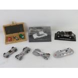 A quantity of scale model vehicles inc a set of four Italian made Audi Land Speed record holding