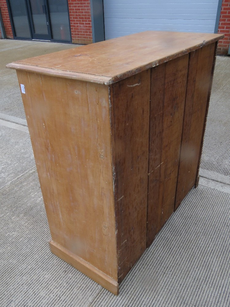 A Victorian pine chest of two over three drawers, - Image 2 of 2