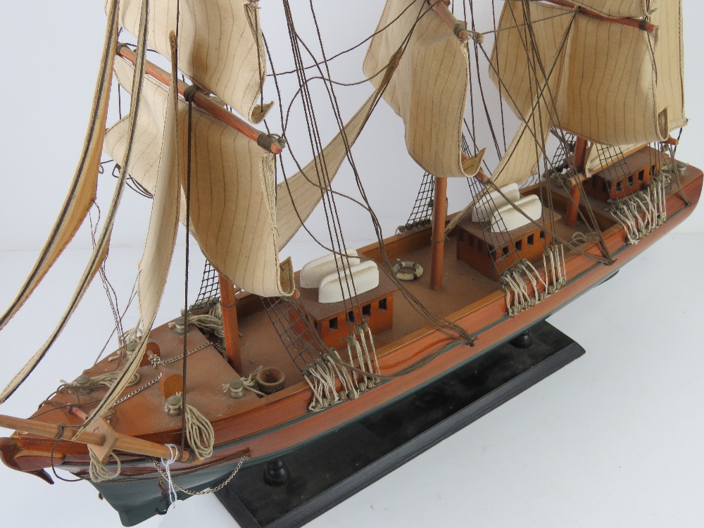 A model ship 'Constitution' having three masts with rigging and sales upon, slight a/f, - Image 4 of 6