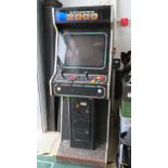 A Leisure 2000 cab, six button per player, retro arcade vintage video games machine, untested,