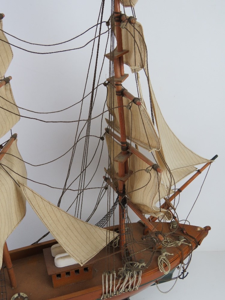 A model ship 'Constitution' having three masts with rigging and sales upon, slight a/f, - Image 6 of 6