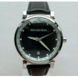 A fine Mercedes Benz Classic Pilots Aviator watch having black ground face,