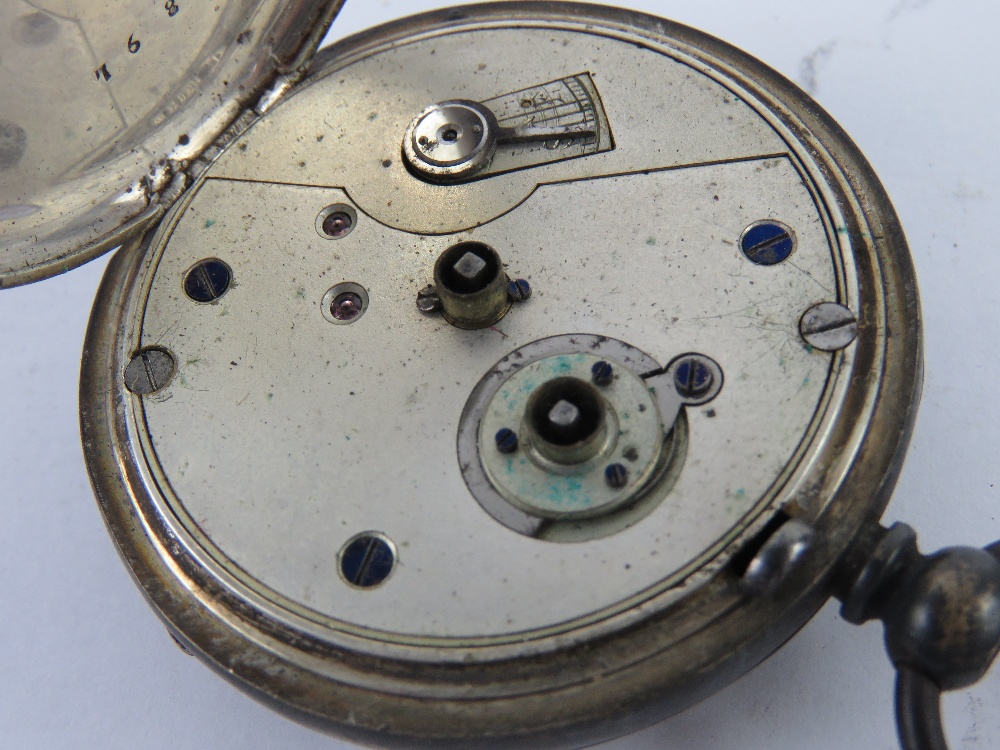 A HM silver key wind open face pocket watch marked Farringdon "G" REGd to the movement and to the - Image 11 of 11