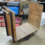 An Edwardian sack truck by Slingsby England 50cm wide x 98 x 94cm.