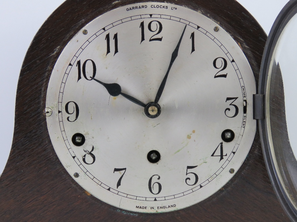 A three train Napoleon hat mantle clock by Garrards, silvered dial with Arabic numerals, - Image 2 of 6