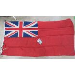 An early c1930s British Naval flag 173 x 92cm, some damage noted as per photographs,