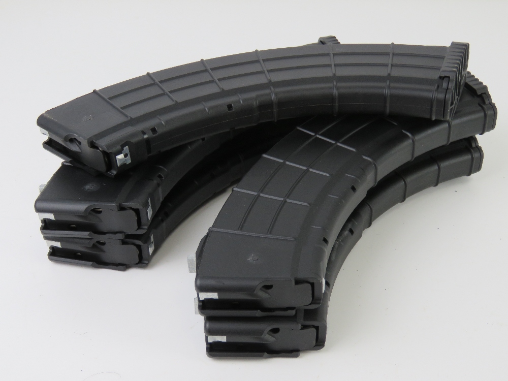 Five 40rd AK waffle magazines.