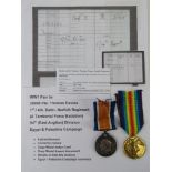 A WWI War and VIctory medal pair for 389