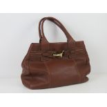 A brown leather Jane Shilton handbag 37 x 29cm.