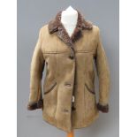 A Parr & Co of Leicester, Riding Kit Specialists, sheepskin coat size 14,