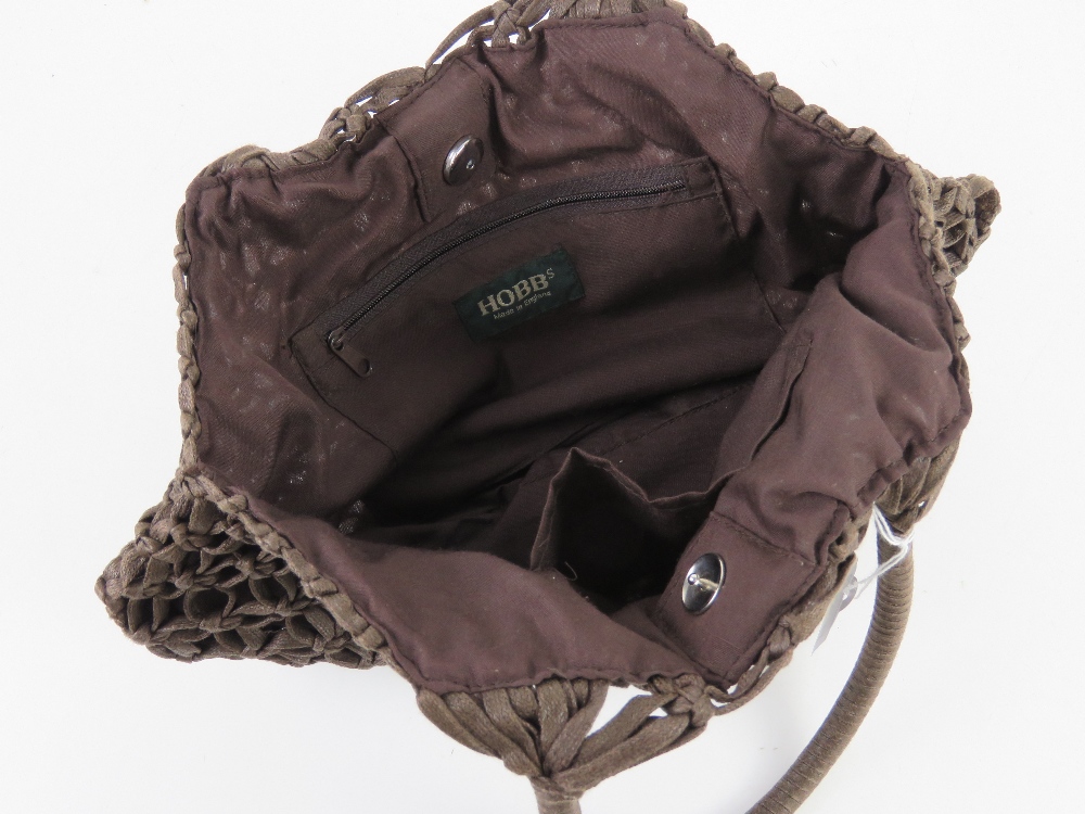 A Hobbs crochet type handbag in brown approx 34cm wide. - Image 2 of 3