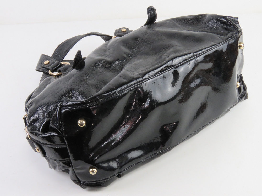 A black leather handbag by Jasper Conran approx 39cm wide. - Image 3 of 4