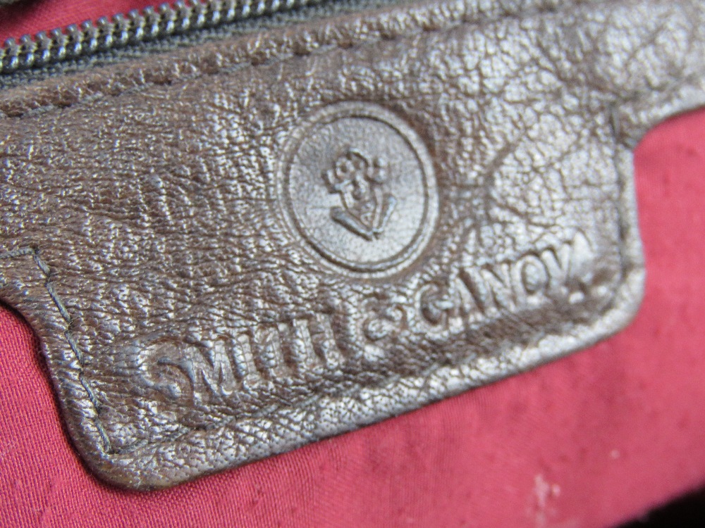 A brown leather handbag by Smith & Conova approx 30cm wide. - Image 4 of 5