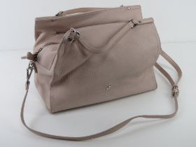 A blush pink leather handbag by Fiorelli approx 33cm wide.