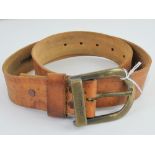 A vintage leather belt by Wrangler size S to M approx 28-34".