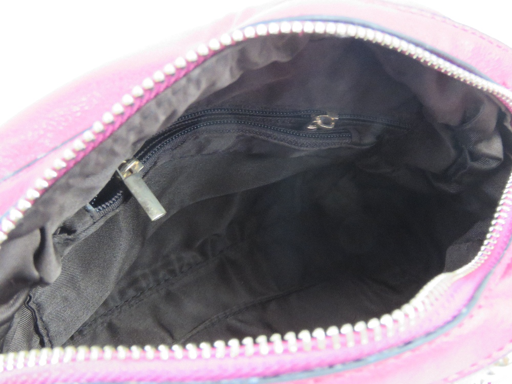 An 'as new' pink studded handbag handbag 19 x 17cm. - Image 6 of 6