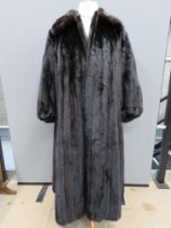 A vintage fur coat by Zwirn, approx measurements; 42" chest, 49" length to back,