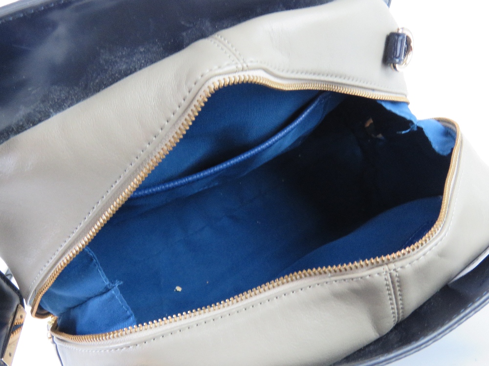 A blue and grey leather handbag by Clarks approx 31cm wide. - Image 3 of 4