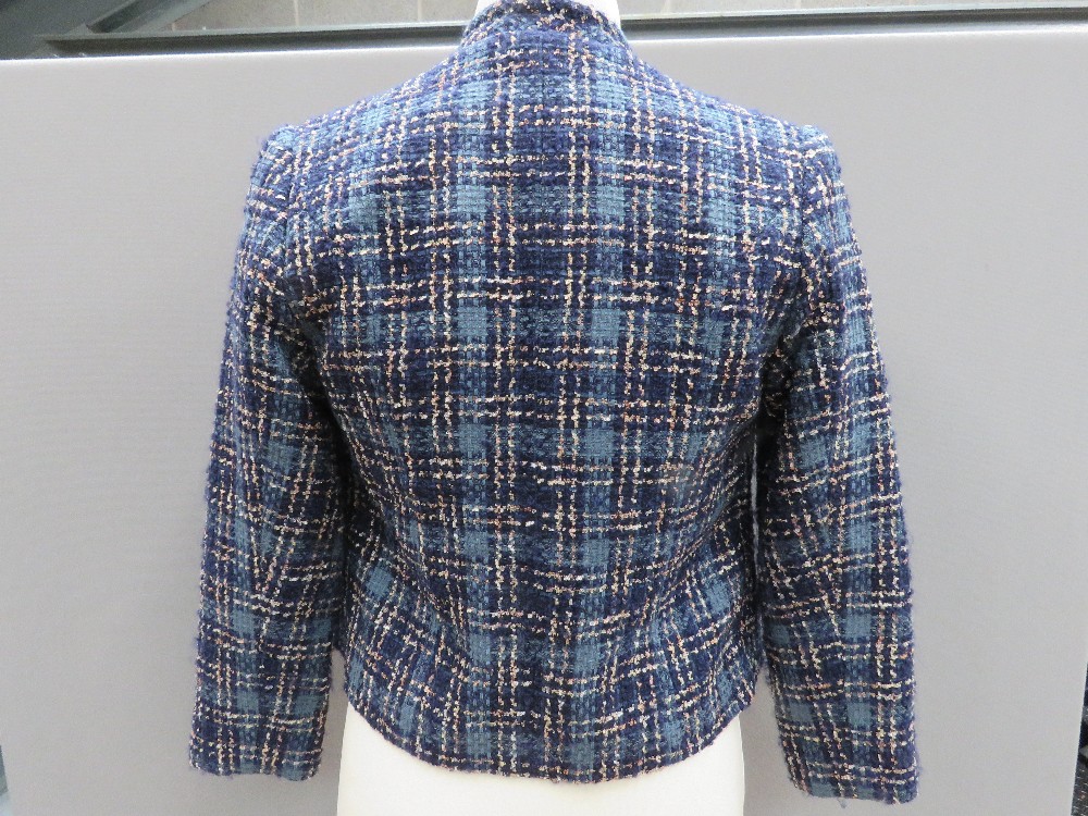 A blue tweed jacket designed and made by Rosemarie Van Bree, approx measurements; chest size 34", - Image 2 of 3