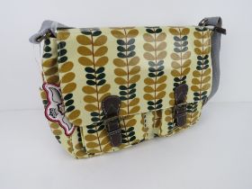 A leaf patterned satchel type handbag 'as new', approx 35 x 26cm.