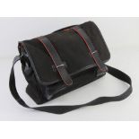 A black canvas satchel type bag by Autograph approx 36cm wide.