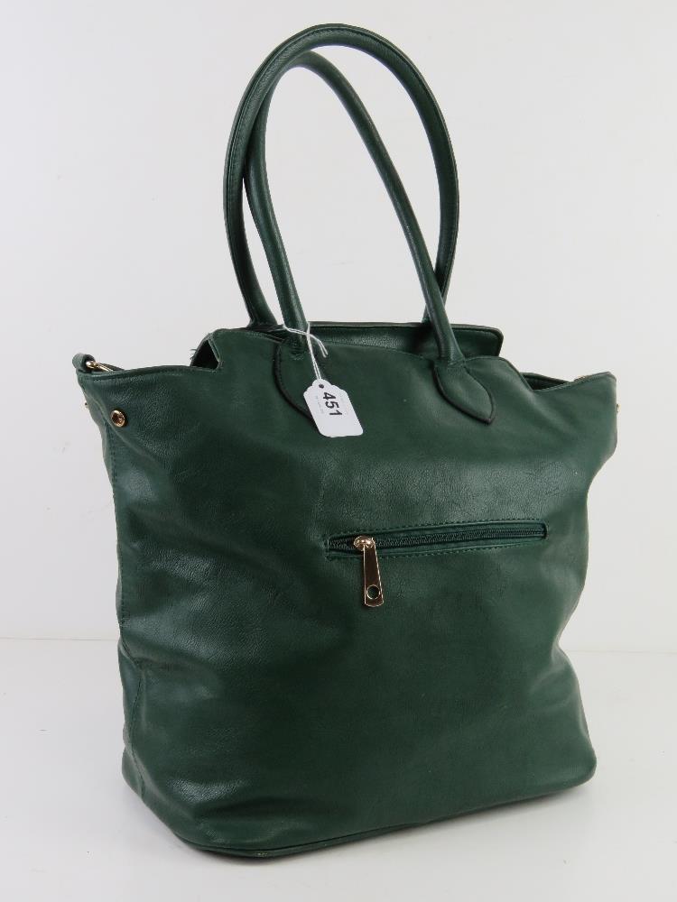 A green tote bag approx 31cm wide. - Image 2 of 4