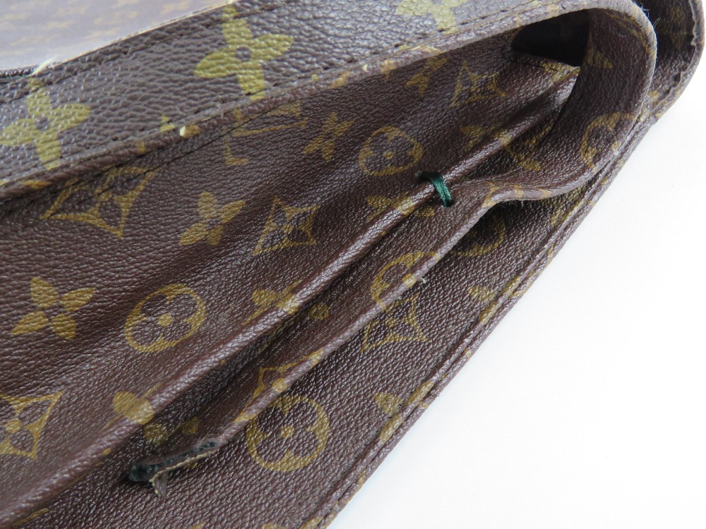 A vintage brief case bearing labels for Louis Vuitton having stud for Louis Vuitton, - Image 4 of 8