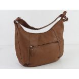 Radley; a tan leather handbag having plaited style shoulder strap approx 30cm wide.