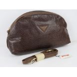 A vintage Italian design brown handbag Gemel 'as new' 35 x 20cm.