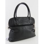 A vintage black leather handbag by Fiorelli approx 29cm wide.