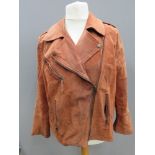 A leather jacket by ASOS size 22, approx measurements; chest 44", length to back 25", underarm 15.