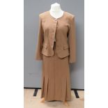 A ladies skirt suit by Barry Sherrard size 10, 43% wool, approx measurements; 38" chest, 23.