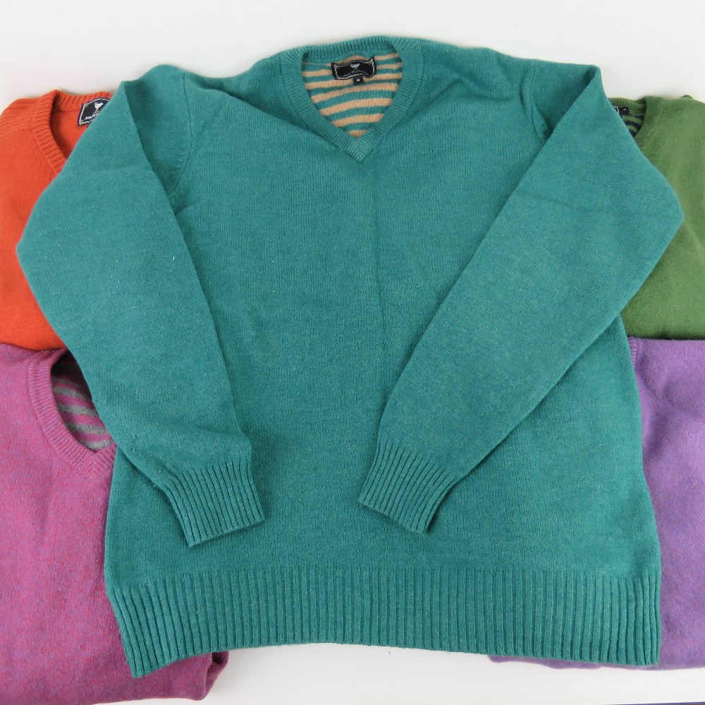 Six men's 80% lambs wool jumpers by John Partridge size M. - Image 2 of 3
