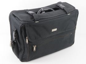 Pierre Cardin; black fabric carry on travel bag or oversized laptop bag, 45cm wide.