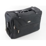 Pierre Cardin; black fabric carry on travel bag or oversized laptop bag, 45cm wide.