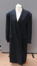Pierre Cardin; Italian made wool and cashmere men's coat in black, approx measurements; 46" chest,