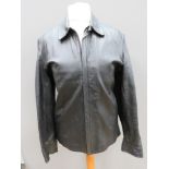 A men's leather jacket by Vali London size M in black, approx measurements; chest 43",