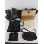 A quantity of handbags inc grey Top Shop, Nine West (slightly worn),