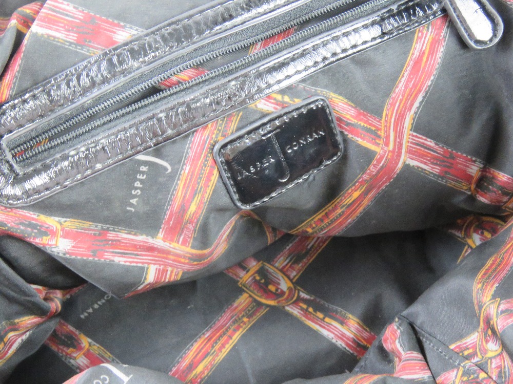 A black leather handbag by Jasper Conran approx 39cm wide. - Image 4 of 4