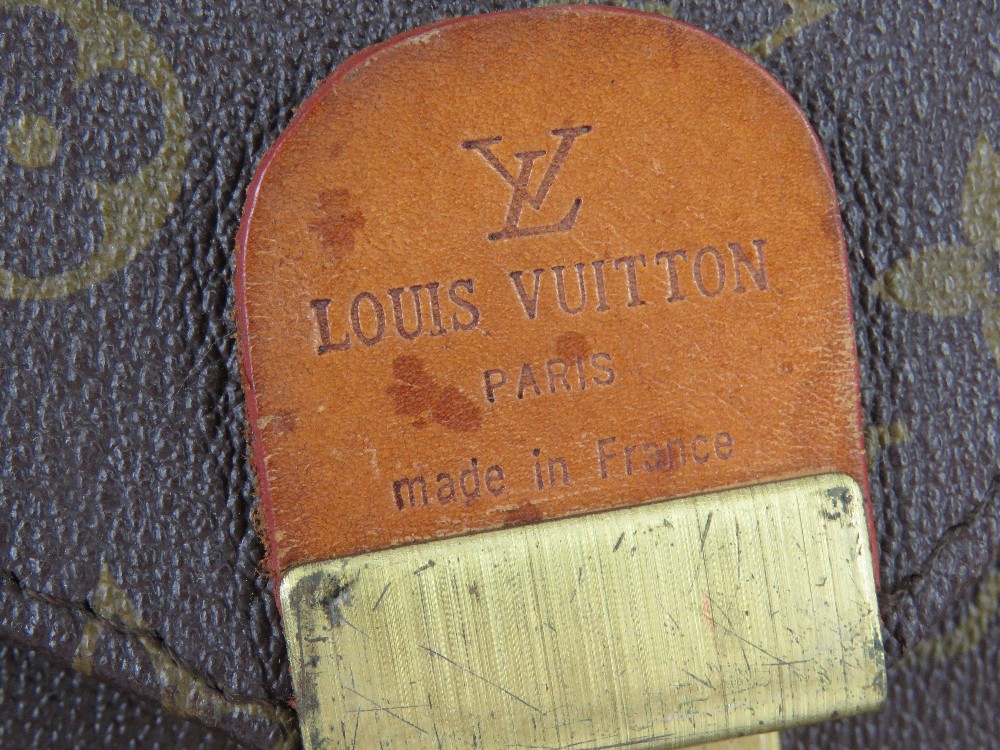 A vintage brief case bearing labels for Louis Vuitton having stud for Louis Vuitton, - Image 2 of 8