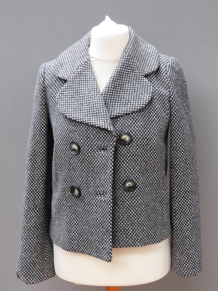 French Connection; A 100% virgin wool jacket size 10, split to one lining seam noted.