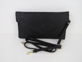 A black clutch purse 'as new', approx 31 x 17cm.