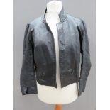 A vintage loose fit c1980s ladies black leather jacket by Suedeclub approx measurements; 40" chest,