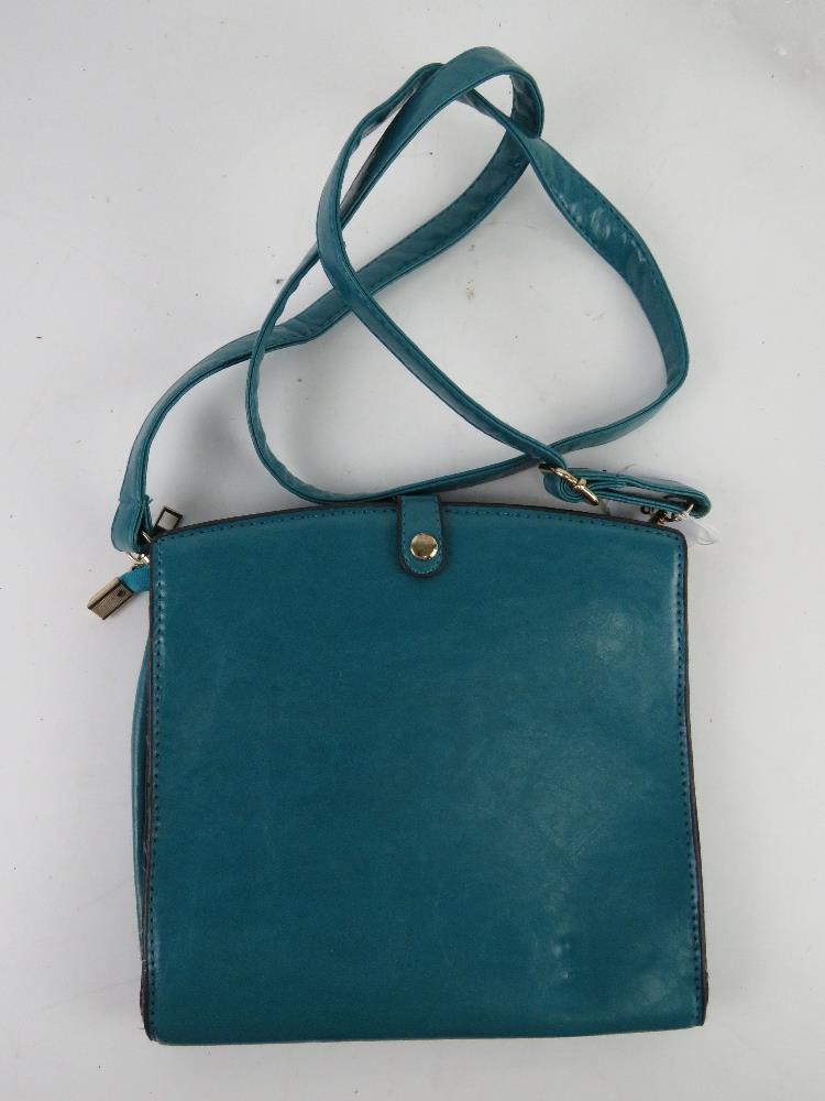 A turquoise shoulder bag by Bella approx 22cm wide. - Image 2 of 4