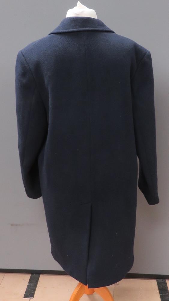 An 80% wool navy blue coat by British Country Classics, approx measurements; 44" chest, 40. - Image 2 of 4