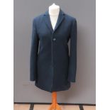 A navy blue felted woolen jacket, Italian made for Next, size small, approx measurements; 36" chest,