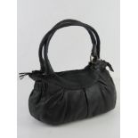 A black leather handbag by Oasis approx 25cm wide.