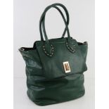 A green tote bag approx 31cm wide.