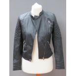 A biker style jacket by Zara, size small, approx measurements; 36" chest, 22.